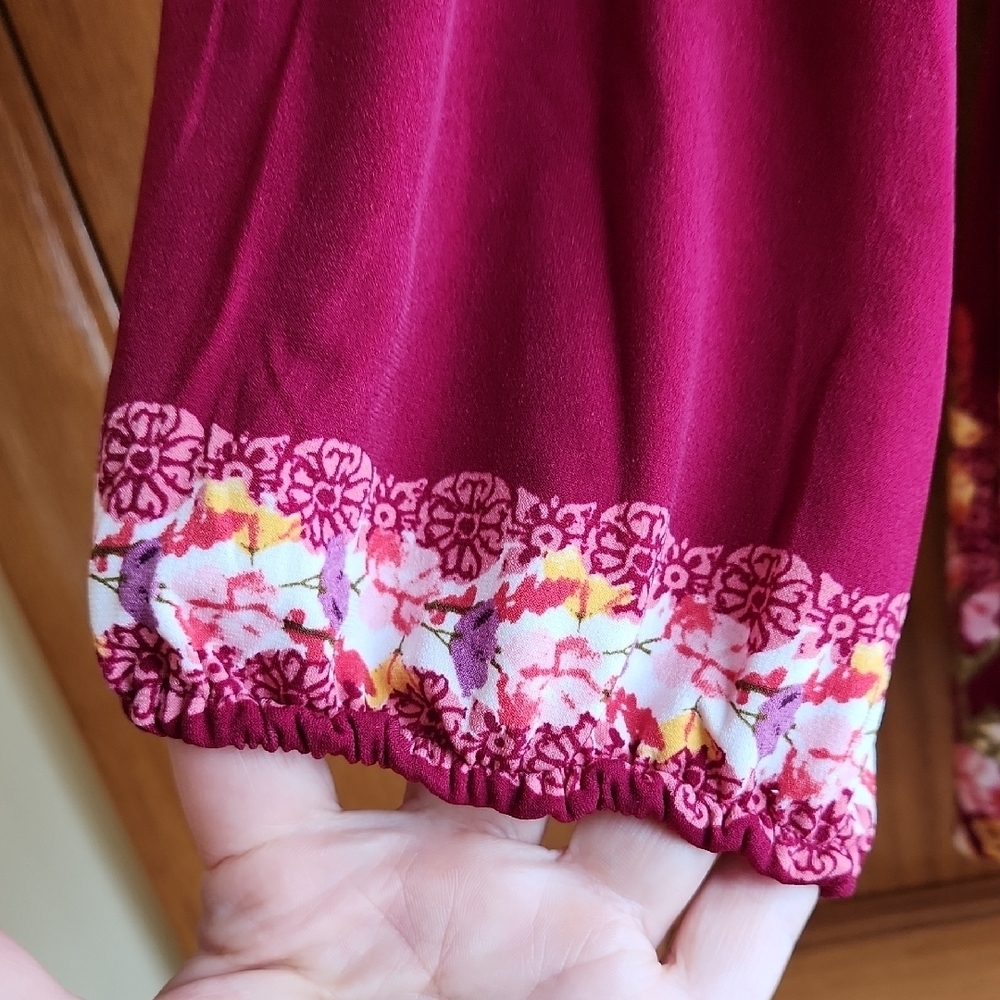 JM Collection Floral Belted Top - Picture 4 of 14